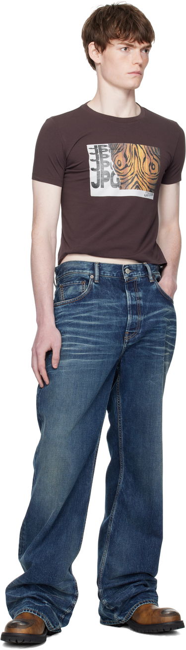 Tričko Jean Paul Gaultier Jean Paul Gaultier Printed Wood T-Shirt Hnedá | 25/03-W-TO294-J002-710060, 3