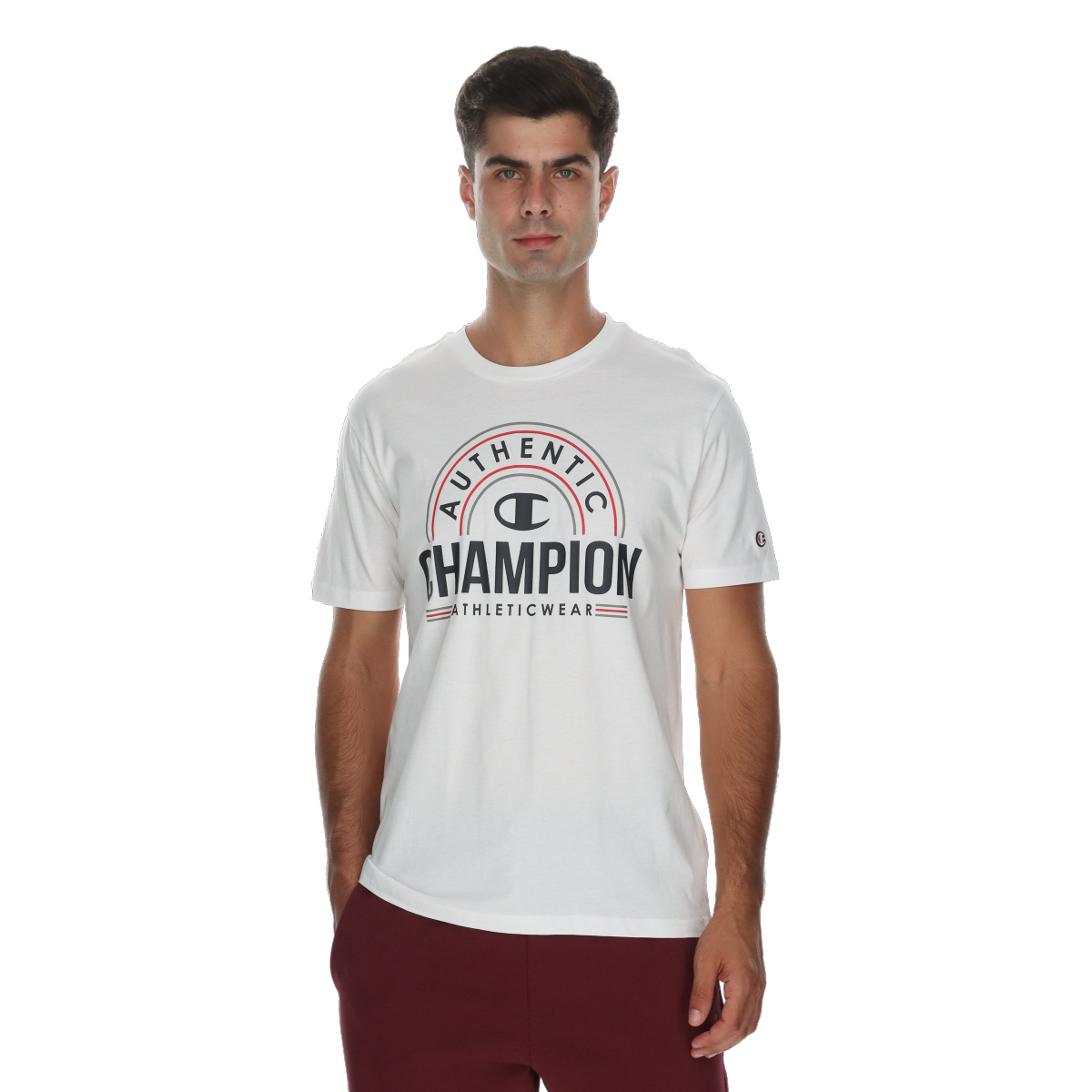 Tričko Champion Authentic Athleticwear Print Crewneck T-Shirt Biela | 222088-WW001, 0