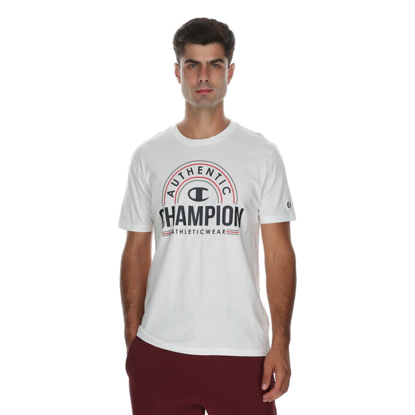 Tričko Champion Authentic Athleticwear Print Crewneck T-Shirt Biela | 222088-WW001
