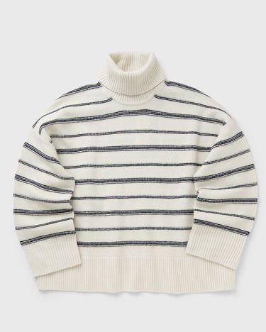 Sveter Samsoe Samsoe Striped Turtleneck Sweater Biela | F25300177-CLR002299, 1