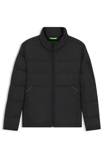 Prešívaná bunda BOSS Water-repellent down jacket with sleeve pocket Čierna | 50544322