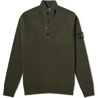 Sveter Stone Island Stand Collar Button Neck Knit Zelené | 7915540-V0058, 1