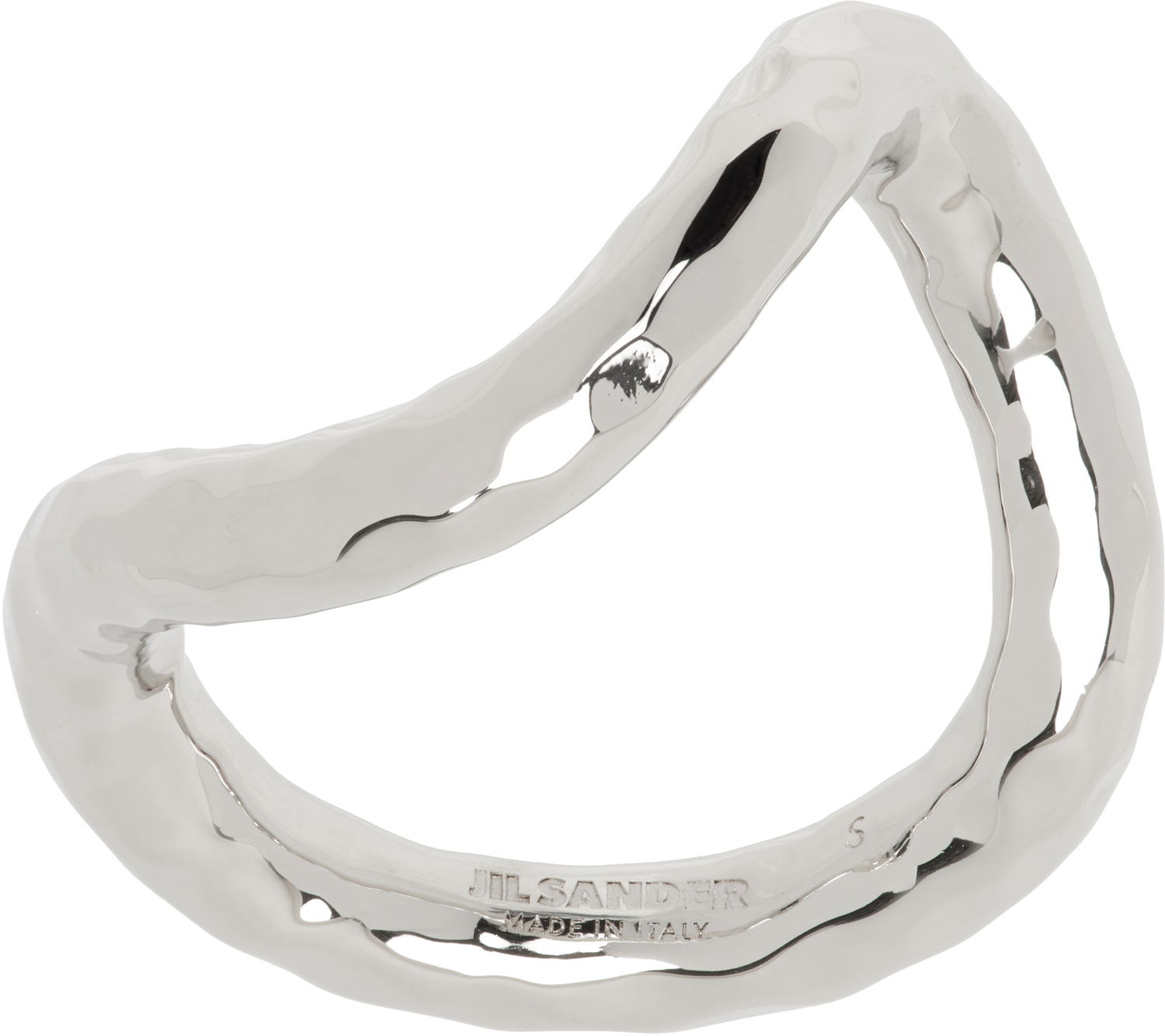 Prsteň Jil Sander Jil Sander Hammered Ring Metalická | J30UQ0039_P6959, 0