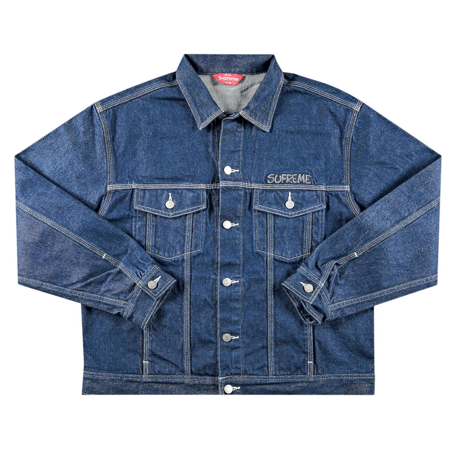 Bunda Supreme Smurfs x Denim Trucker Jacket Navy | FW20J41 BLUE, 1