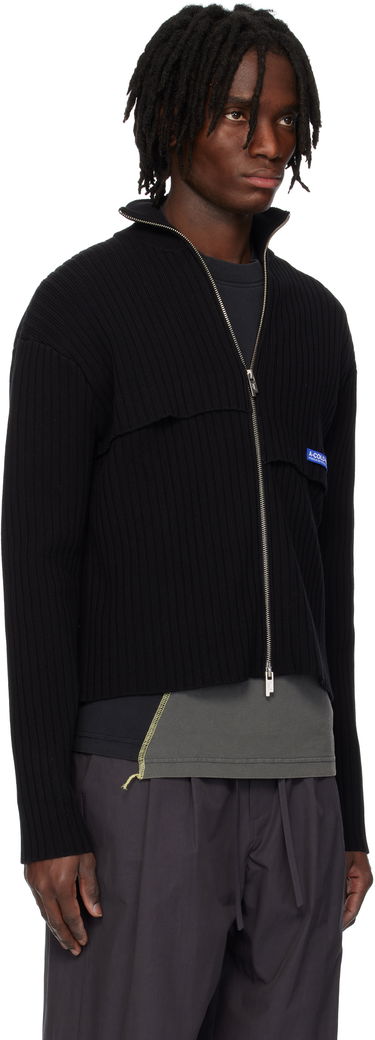 Sveter A-COLD-WALL* A-COLD-WALL* Panel Knit Zip-Up Jacket Čierna | ACWMK191, 1