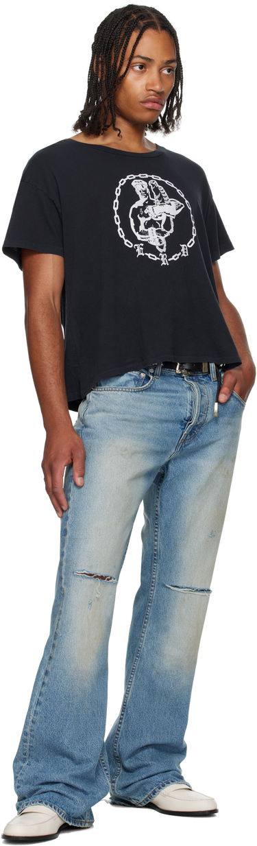 Crop Top Enfants Riches Déprimés Enfants Riches Déprimés Chain Graphic Cropped T-Shirt Čierna | 010-818, 3