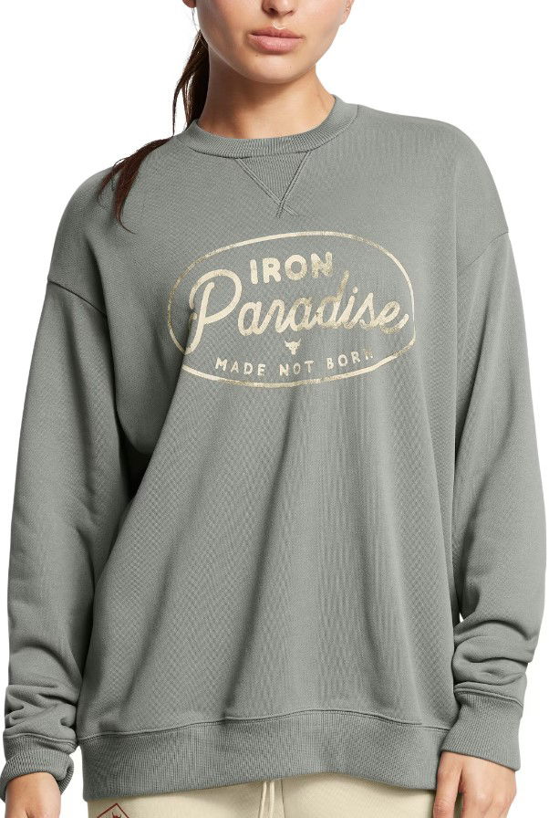 Sveter Under Armour Project Rock Heavyweight Crew Sweatshirt Zelené | 1386444-709, 0