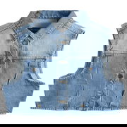 Daily Paper Asola Sleeveless Cropped Denim Vest, Size Large