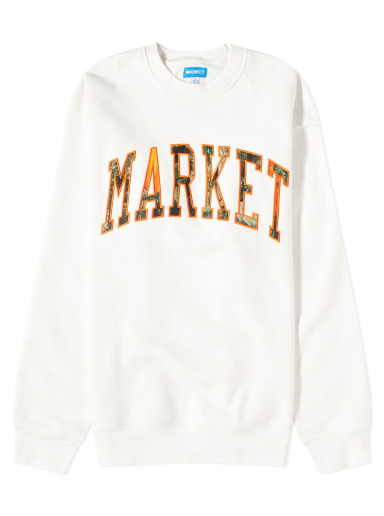 Sveter MARKET Fauxtree Arc Crewneck Biela | 396000944-NTR