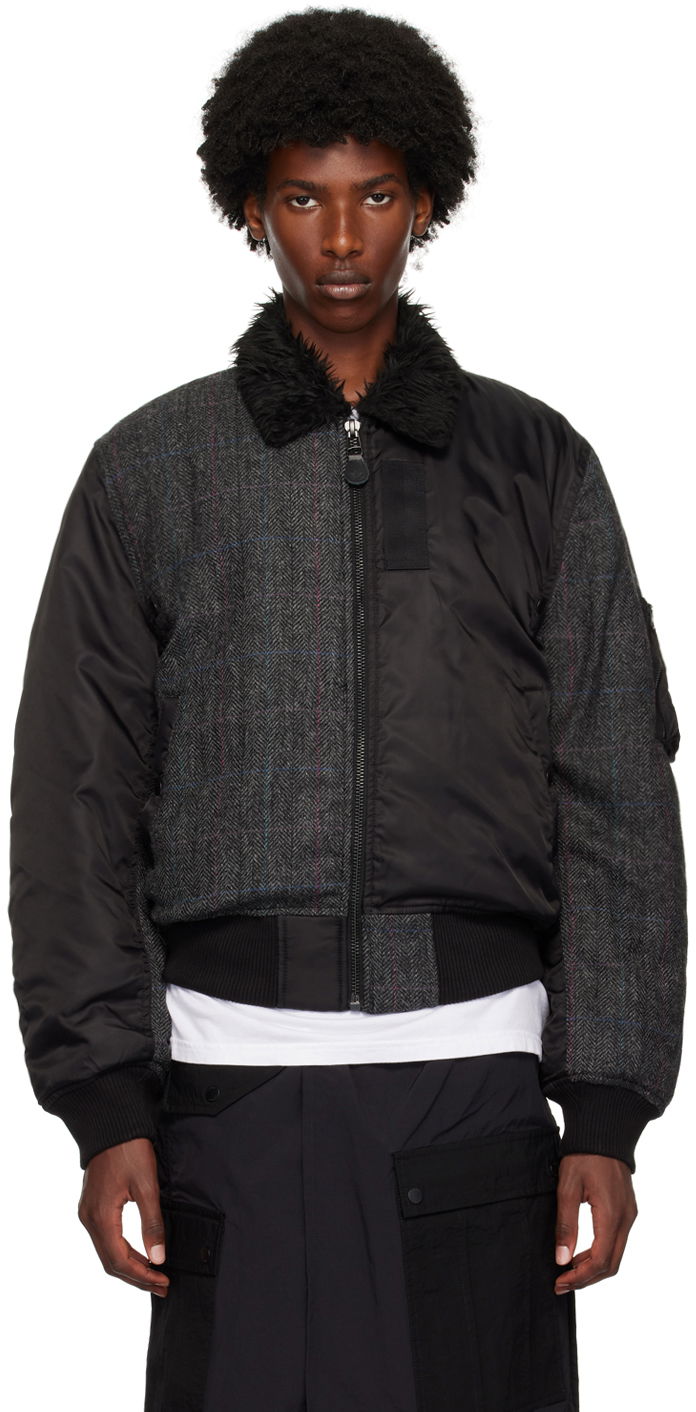 Bomber bunda Maharishi Wool Flight Jacket Čierna | 5332, 0