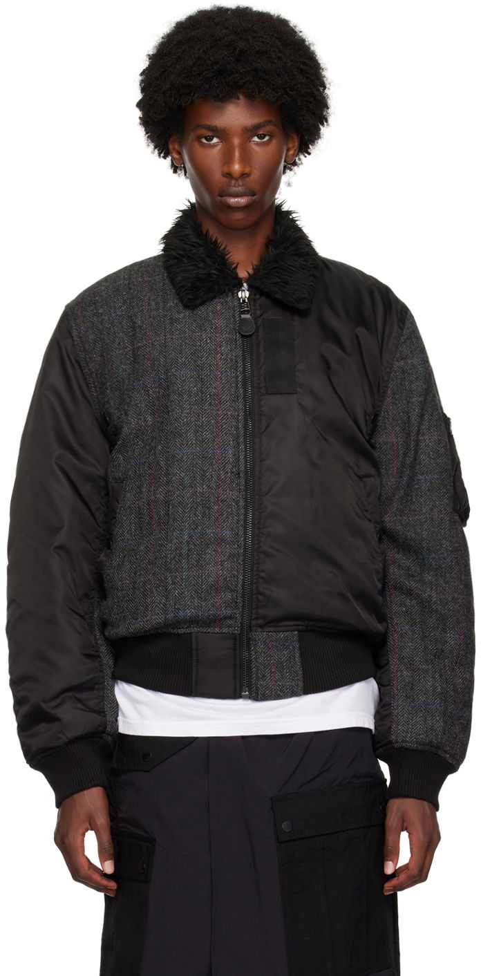 Bomber bunda Maharishi Wool Flight Jacket Čierna | 5332