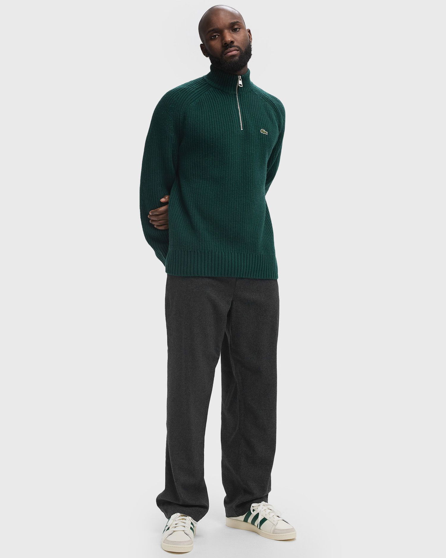Sveter Lacoste Green Half-Zip Knitted Sweater Zelené | AH3134-YZP, 1