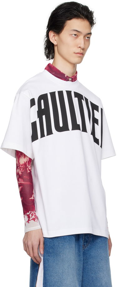 Tričko Jean Paul Gaultier Jean Paul Gaultier 'The Large Gaultier' T-Shirt Biela | 24/25-U-TS065I-J055-0100, 1