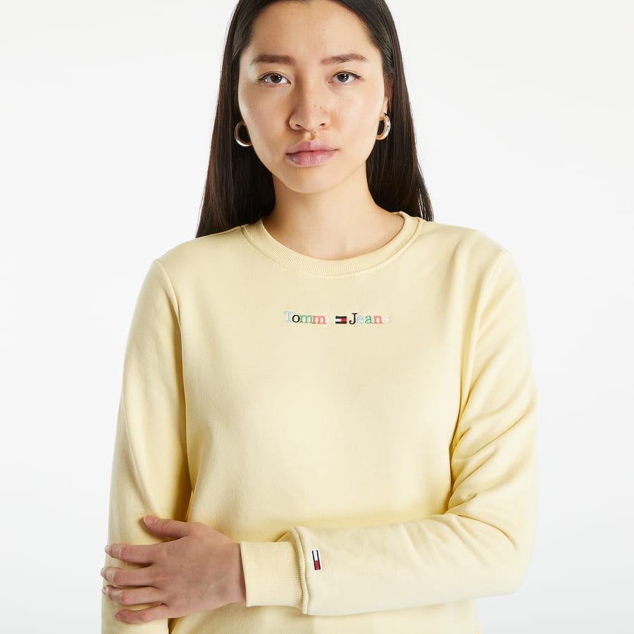 Mikina Tommy Hilfiger Regular Color Serif Sweatshirt Žltá | DW0DW15648 ZHO, 1
