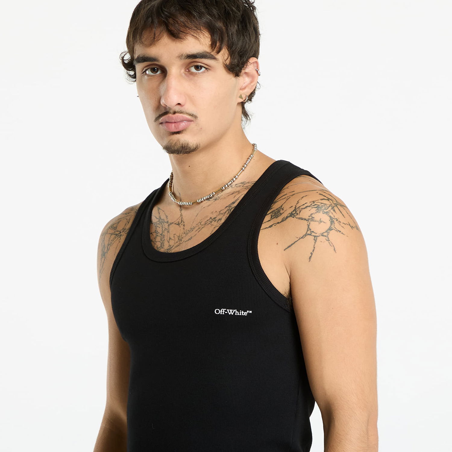 Tielko Off-White Off-White Bookish Rib Tank Top Čierna | OMUY006C99JER0021001, 1