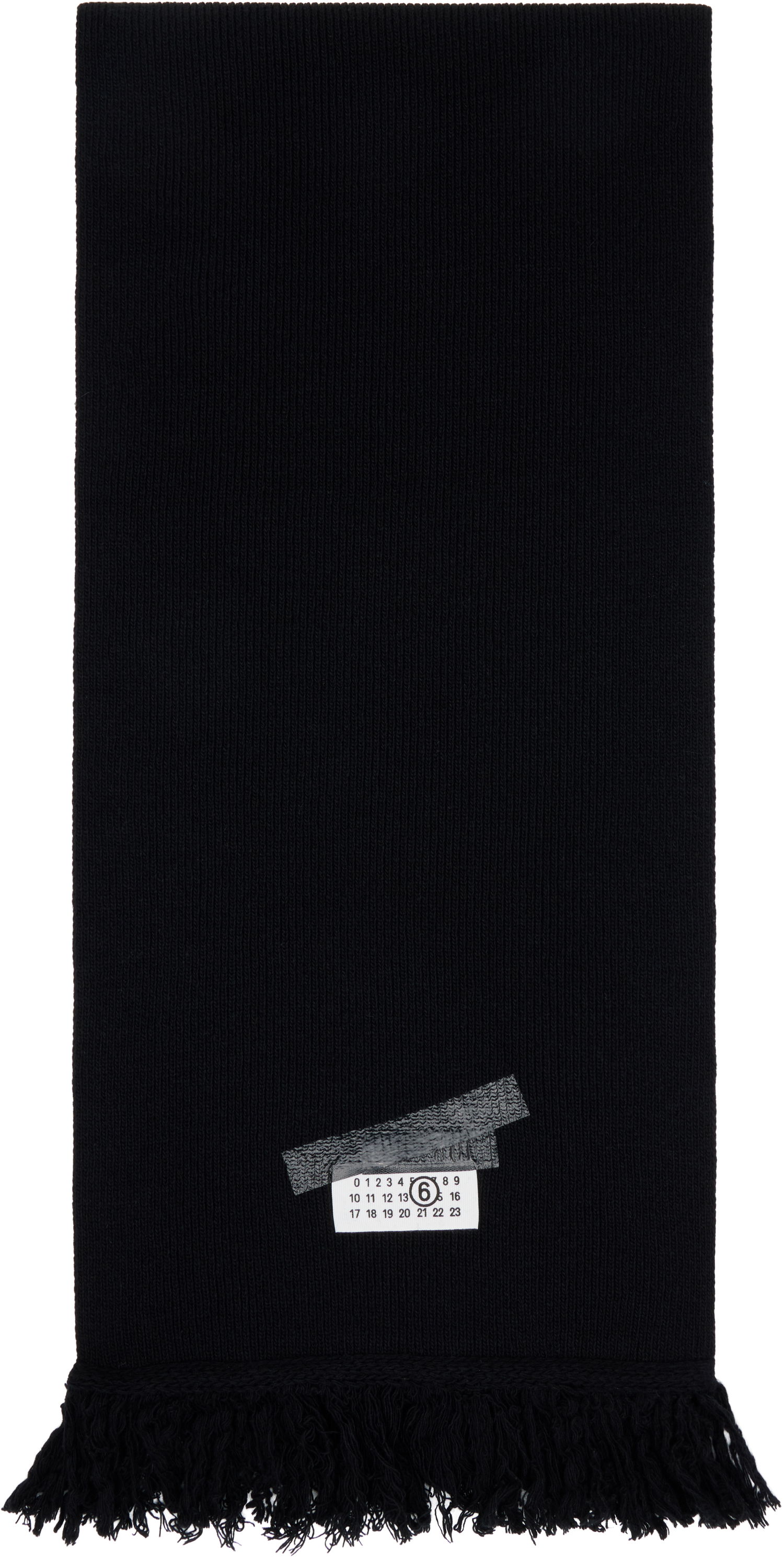 Šál Maison Margiela MM6 Maison Margiela Taped Label Wool Scarf Čierna | SH2TE0004 M13168, 0