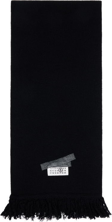 Šál Maison Margiela MM6 Maison Margiela Taped Label Wool Scarf Čierna | SH2TE0004 M13168, 0