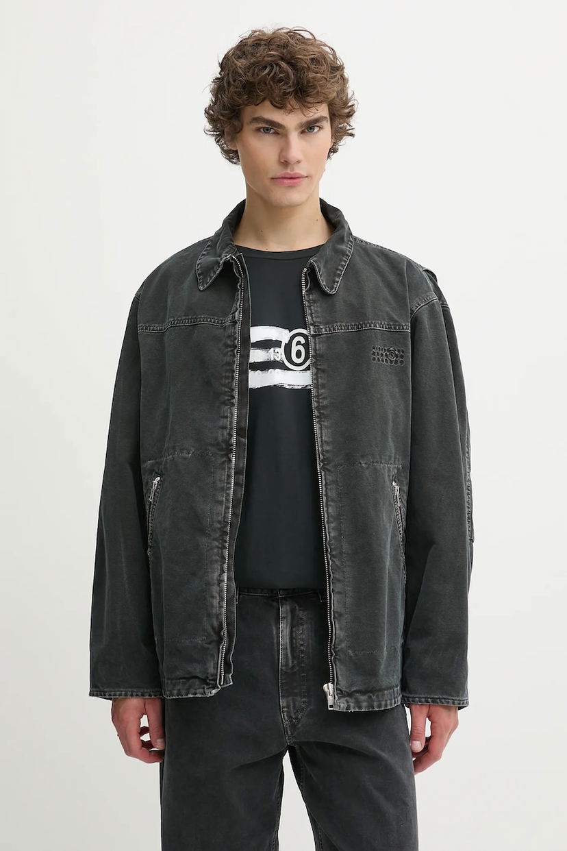 Bunda Maison Margiela Washed Denim Jacket Oversize Čierna | SH0AM0041