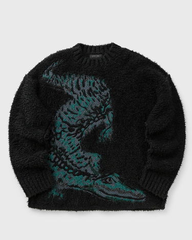 Sveter Lacoste Crocodile Intarsia Knit Sweater Čierna | AH3746-1LI, 1