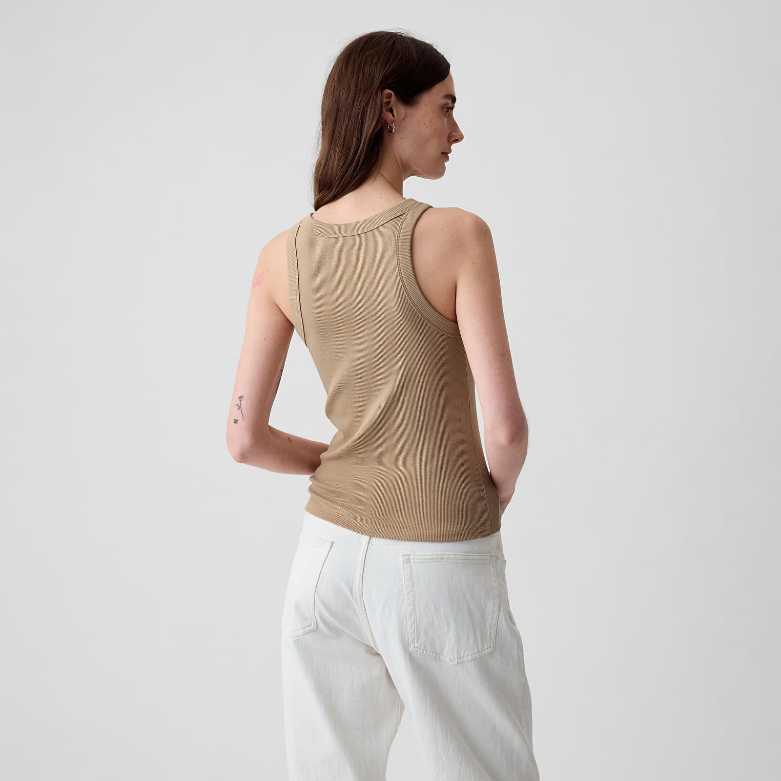 Modal Rib Halter Iconic Khaki