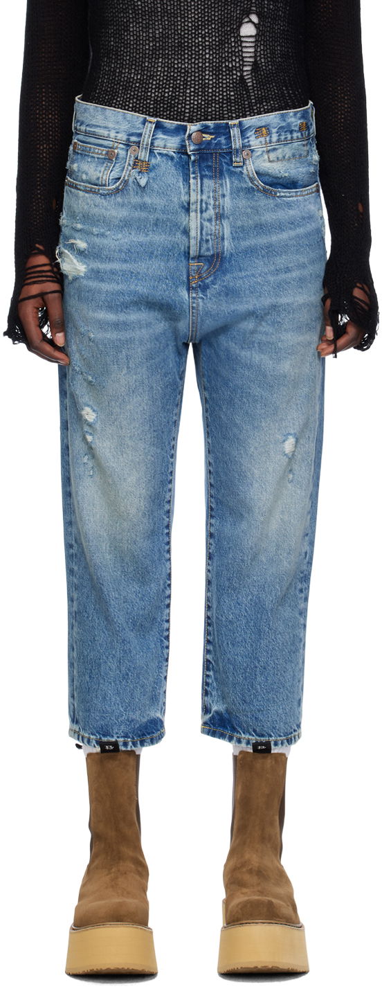 Džínsy R13 R13 Tailored Drop Jeans Modrá | R13W6452-969A