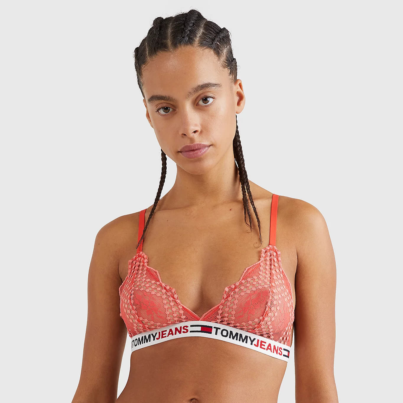Podprsenka Tommy Hilfiger Lace Unlined Triangle Oranžová | UW0UW03829 SN6, 0
