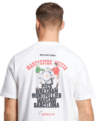 Tričko adidas Performance Manchester United '91 T-Shirt Biela | JC9389, 3