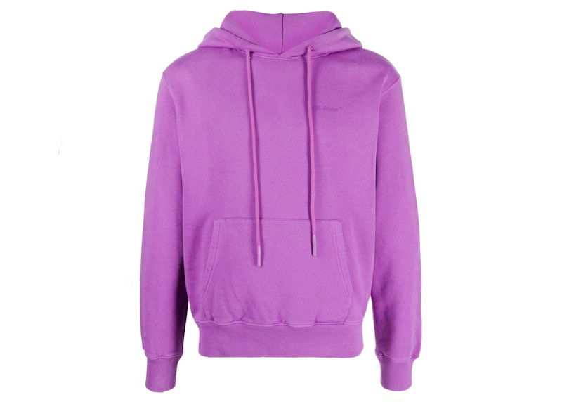 Mikina Off-White Caravaggio Over Hoodie Fialová | OMBB097S23FLE0013636, 0