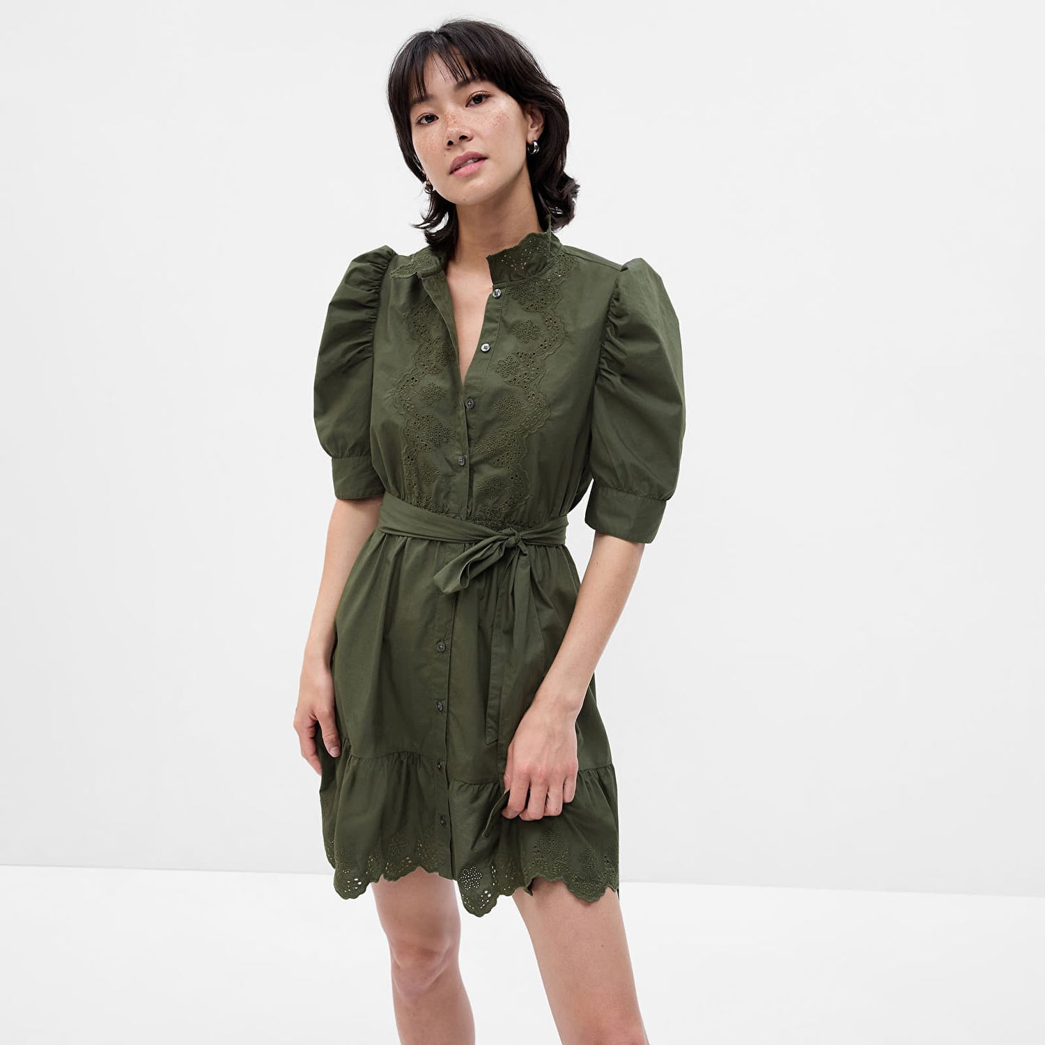 Šaty GAP Mini Shirtdress Deep Depths Green Zelené | 792564-00, 0
