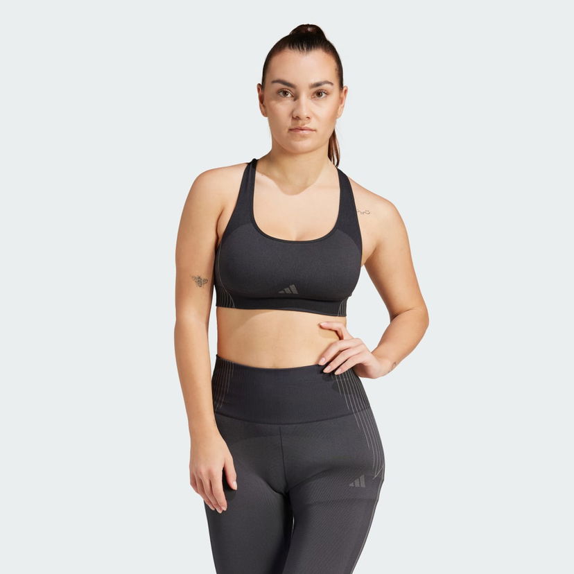 Podprsenka adidas Performance Aeroknit Light-Support Bra Čierna | IQ3375