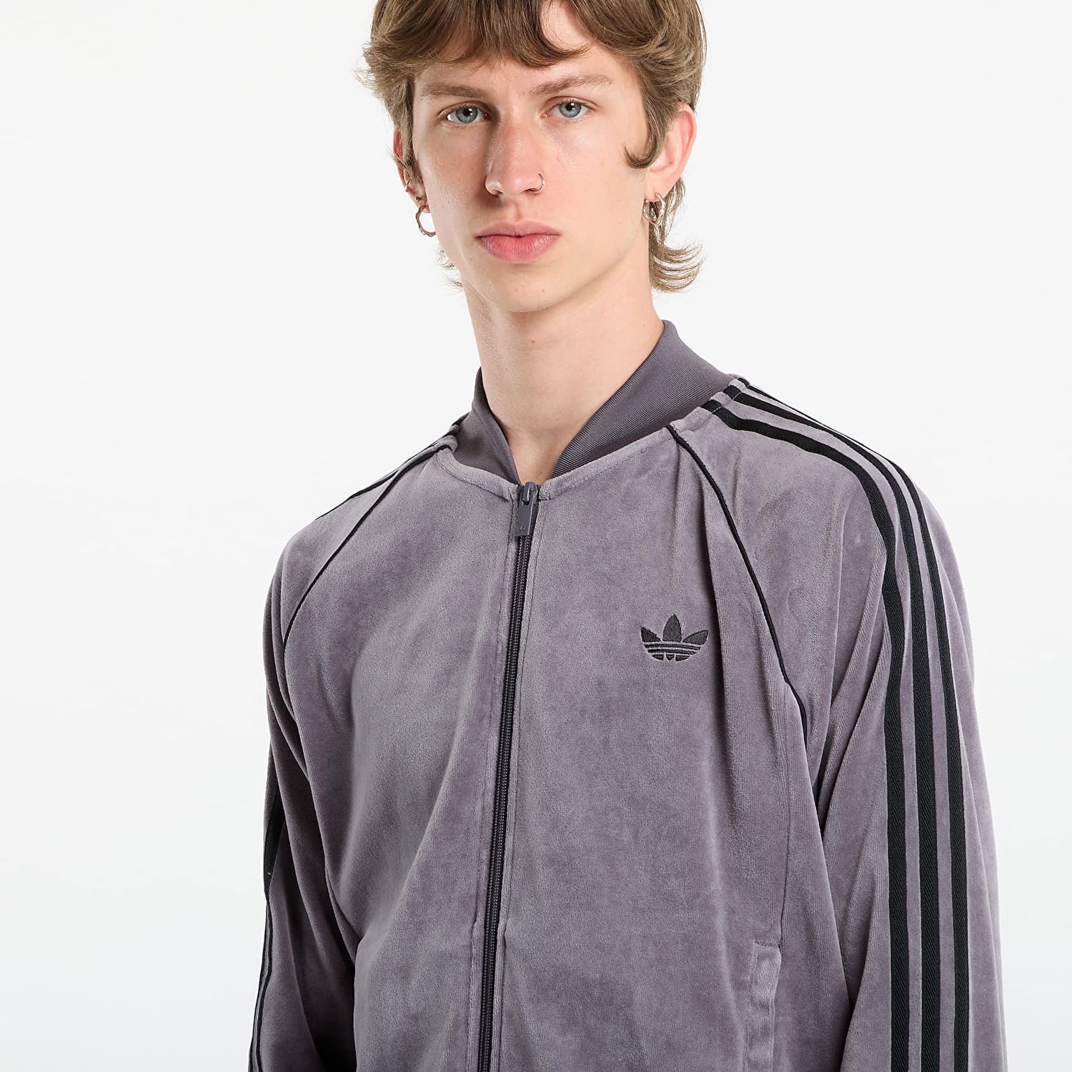 Súprava adidas Performance Adicolor SST Velour Track Jacket Fialová | JX1562, 1
