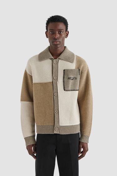 Sveter AXEL ARIGATO Franco Patchwork Sweater Hnedá | A2141002, 8