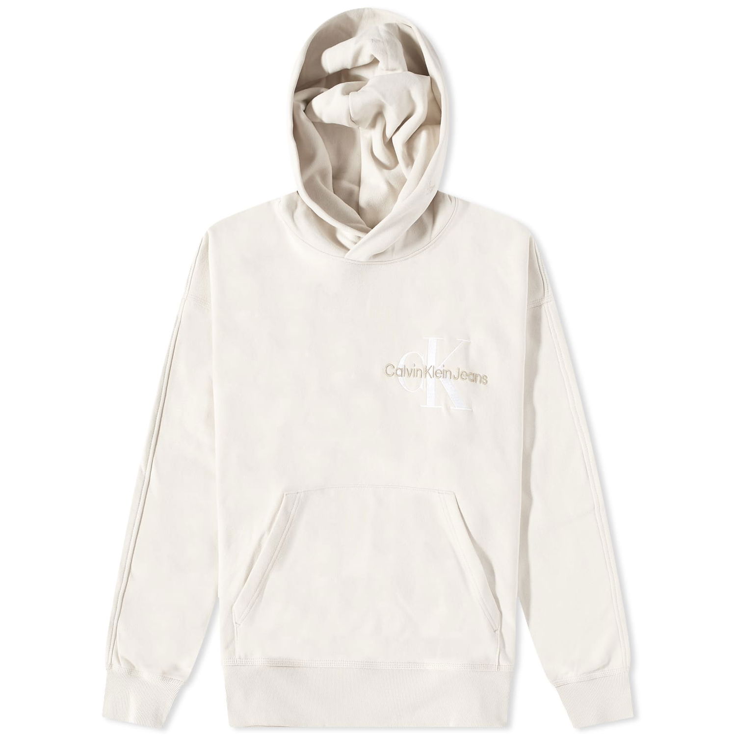 Mikina CALVIN KLEIN Monologo Oversized Hoody Biela | J30J323431ACF, 0