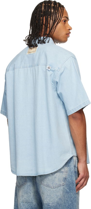 Košeľa AAPE by A Bathing Ape 'AAPENOW' Short Sleeve Shirt Modrá | AAPSRM8515XXNBLL, 2
