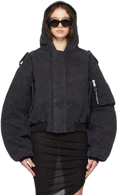 Bomber bunda Entire Studios Entire Studios W2 Denim Hooded Bomber Jacket Čierna | ES2307IR, 0