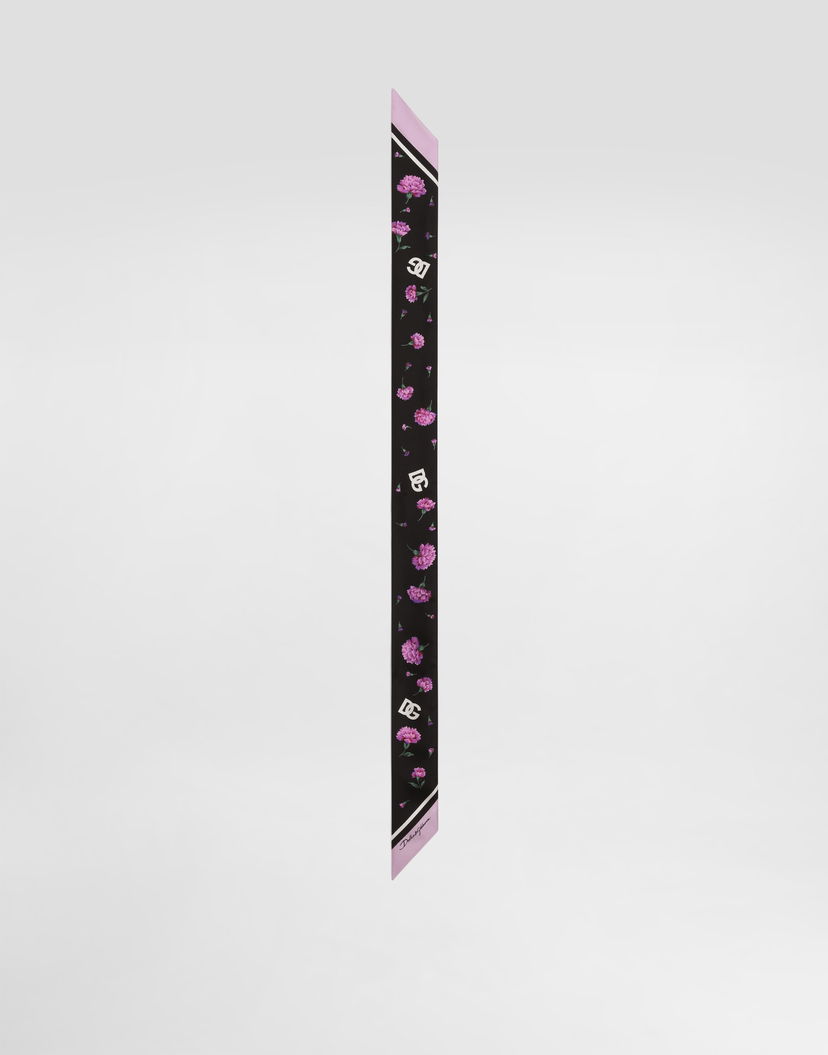 Šál Dolce & Gabbana Carnations-print Silk Twill Bandeau Rôznofarebný | FS215AGDDLIHN5XX