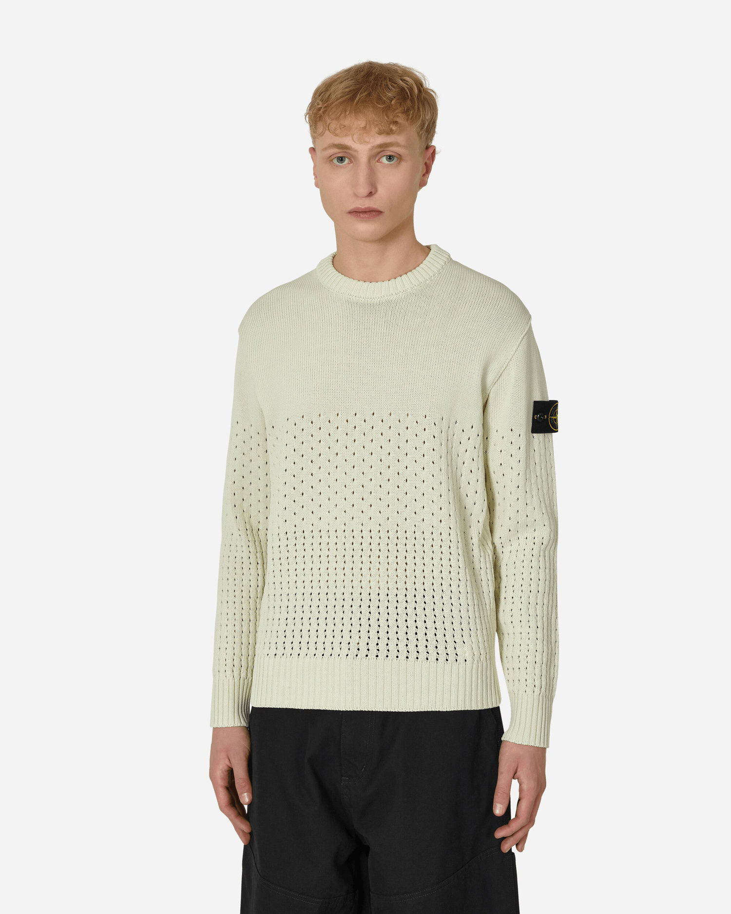 Sveter Stone Island Perforated Crewneck Zelené | MO7815535B5 V0052, 0
