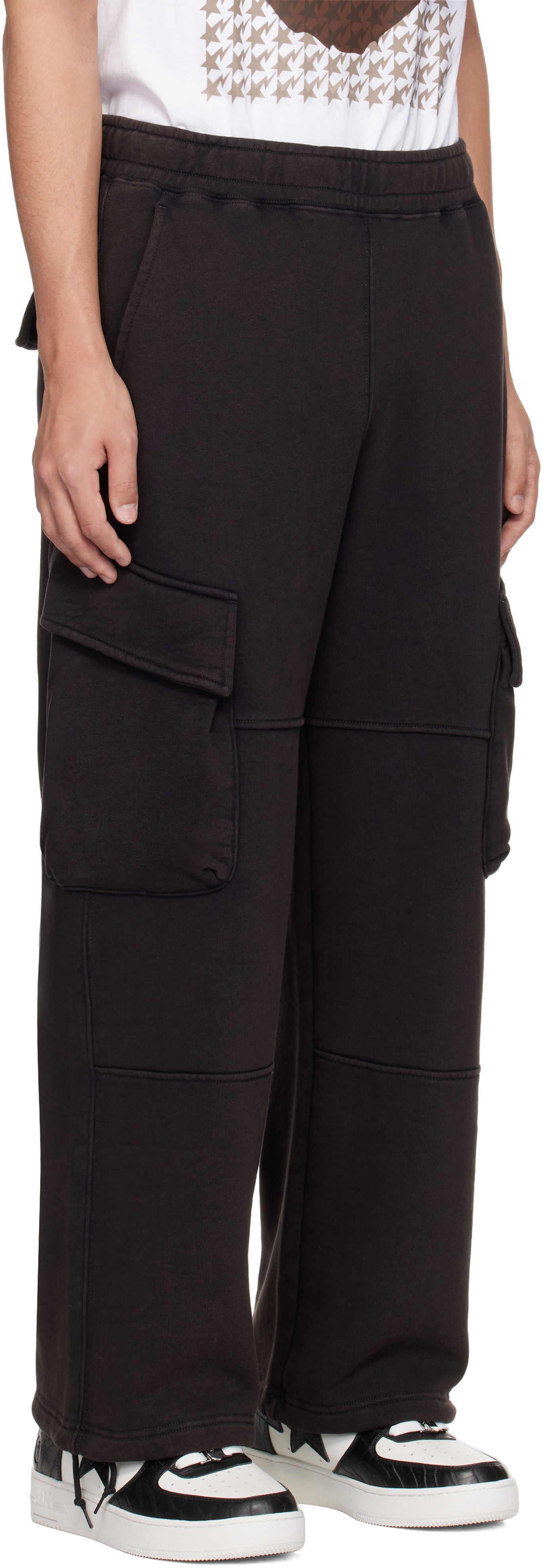 Tepláky BAPE A Bathing Ape Faded Cargo Pants Čierna | 001PTK801305M, 1