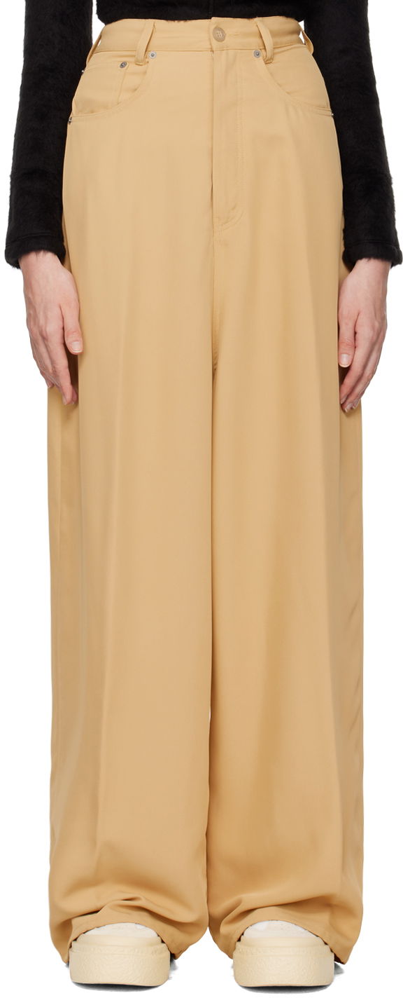 Nohavice Maison Margiela Fluid Viscose Twill 5 Pocket Trousers Žltá | S62LB0173 M35225, 0