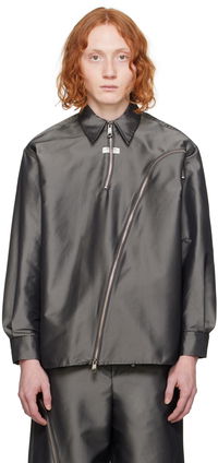 Asymmetric Zip Closure Shirt