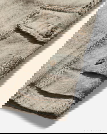 Šortky Stone Island Ghost Piece Linen Cargo Shorts Béžová | K1S15-L10001-S00F8 V0090, 3