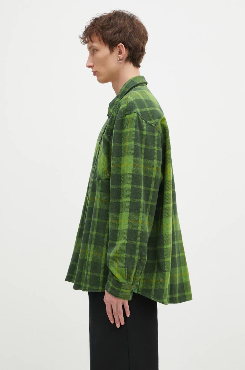 Košeľa WOOD WOOD Wood Wood Day Heavy Flannel Shirt Relaxed Fit Zelené | 10325302.5167, 1