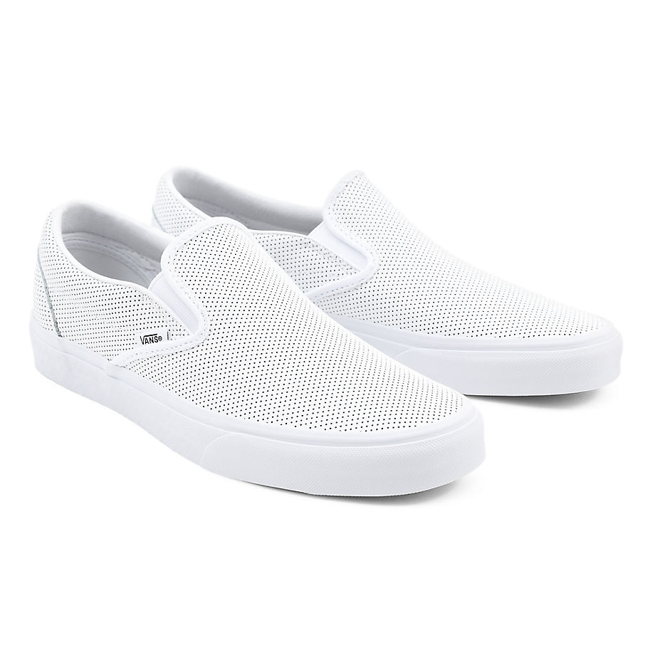 Tenisky a topánky Vans Vans Classic Slip-On Perf Leather Biela | VN000XG8DJ7, 0
