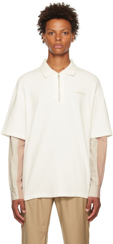 Polo tričko Feng Chen Wang Feng Chen Wang Paneled Polo Biela | FMF14PL01, 0
