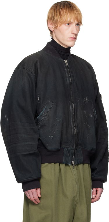 Bomber bunda Balenciaga Balenciaga Distressed Denim Bomber Jacket Čierna | 809451TRW65, 1