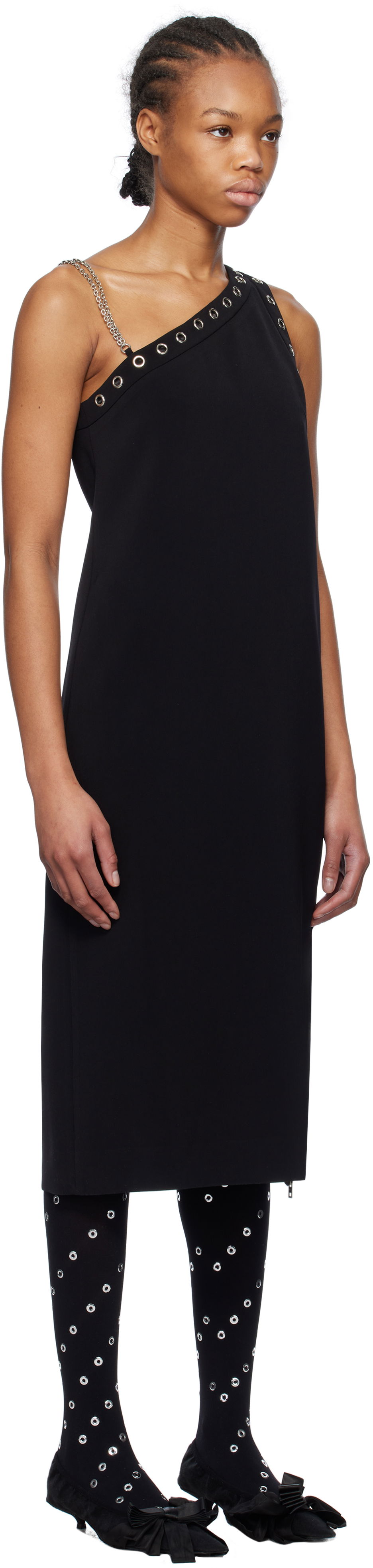 Šaty We11done We11done Unbalanced Midi Dress Čierna | WD-OP0-25-130-W-BK, 1