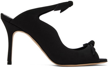 Doplnky Manolo Blahnik Manolo Blahnik Fiocchetti Bow Detail Slingback Mules Čierna | 423-1696-0004, 0