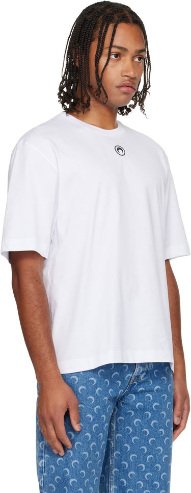 Tričko Marine Serre Moon Logo Jersey Loose Fit Short Sleeve T-Shirt Biela | MTT077BCJER0009, 1