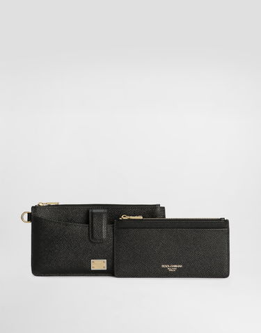 Peňaženka Dolce & Gabbana Dauphine Calfskin Card Holder With Wristlet Čierna | BI3335A100180999, 3
