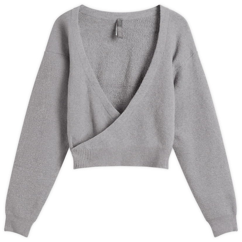 Sveter SKIMS Textured Knit Crop Cardigan Šedá | LS-LST-9922W-DHG